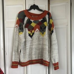 Colorful Urban Outfitters Geometric Pattern Sweater
